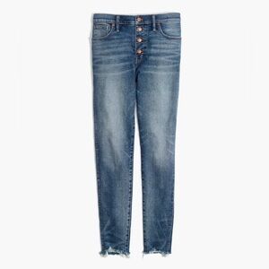 Madewell 10” High-Rise Skinny Jeans in Cordova Wash Button Front Edition